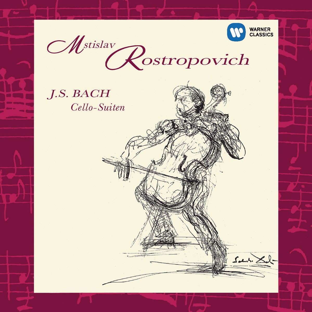 Bach: Suites for Solo Cello by Mstislav Rostropovich album cover