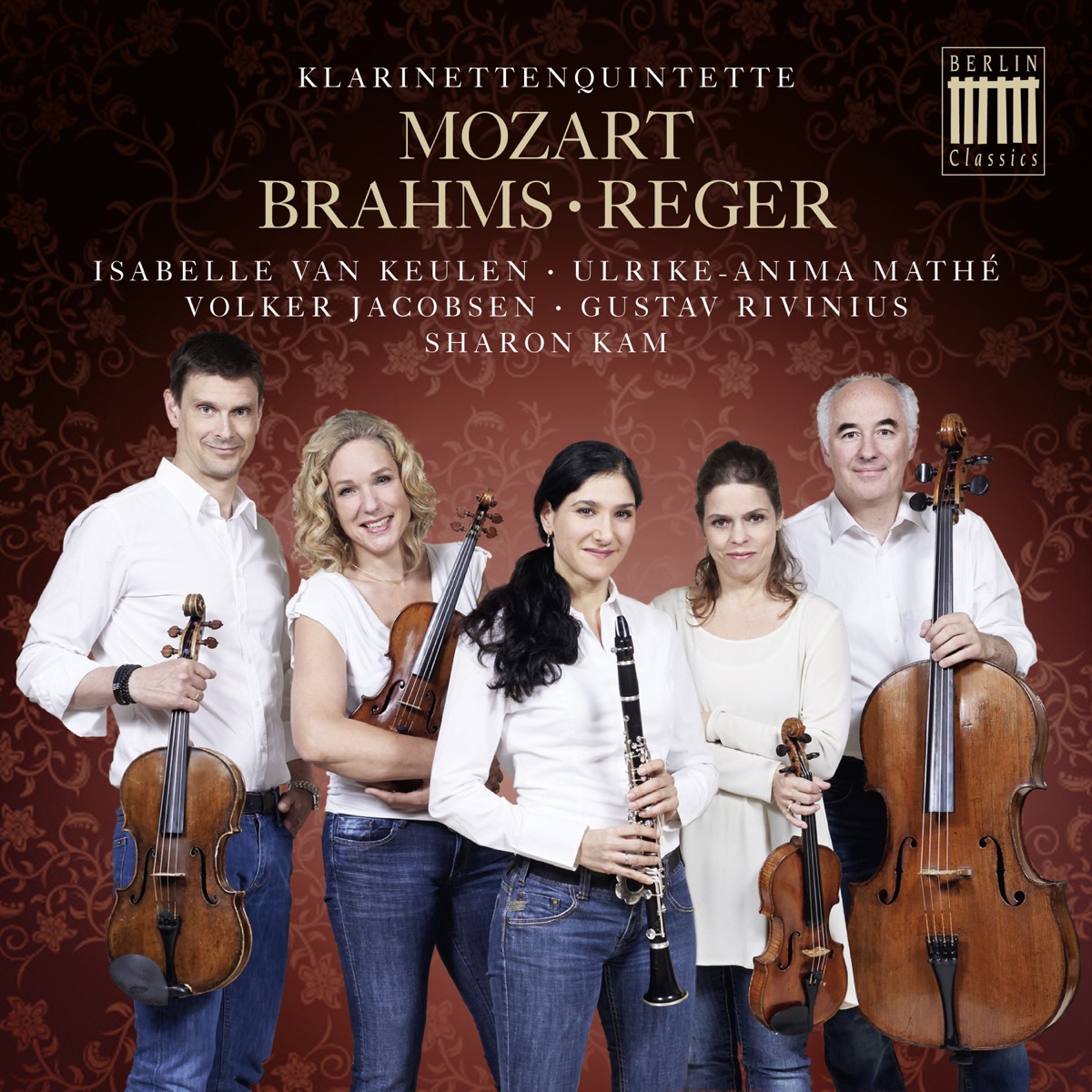 Mozart, Brahms & Reger: Klarinettenquintette by Sharon Kam, Isabelle Van Keulen, Ulrike-Anima Mathé, Volker Jacobsen & Gustav Rivinius album cover
