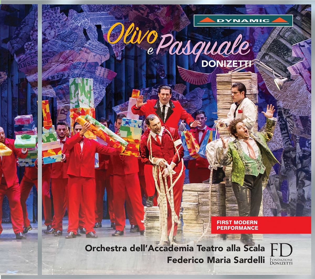 Donizetti: Olivo e Pasquale (Live) by Bruno Taddia, Filippo Morace, Laura Giordano, Pietro Adaìni, Orchestra dell'Accademia Teatro alla Scala & Federico Maria Sardelli album cover