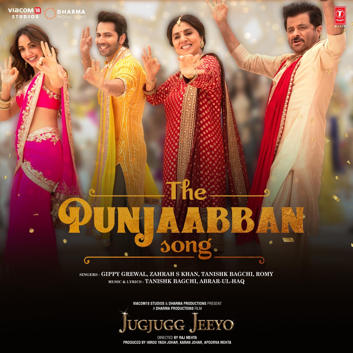 The Punjaabban Song (From "Jugjugg Jeeyo") - Single by Tanishk Bagchi, Gippy Grewal, Zahrah S Khan, Romy & Abrar Ul Haq album cover