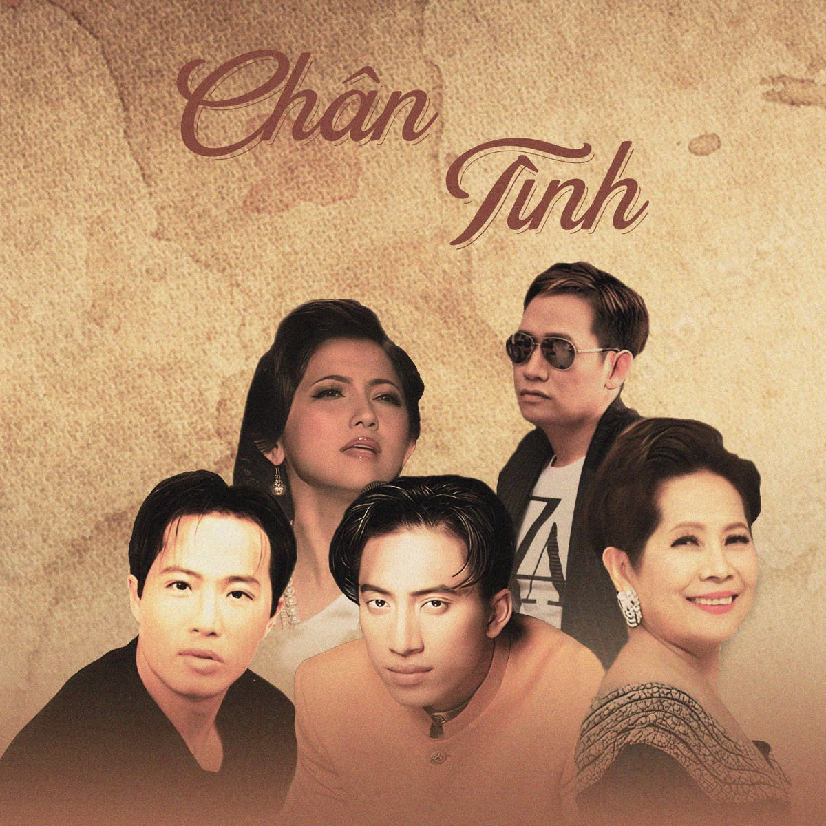 Chân Tình - EP by Duy Mạnh, Johnny Dung, Phương Dung, Huy Vũ, Diem Lien & NS Records album cover
