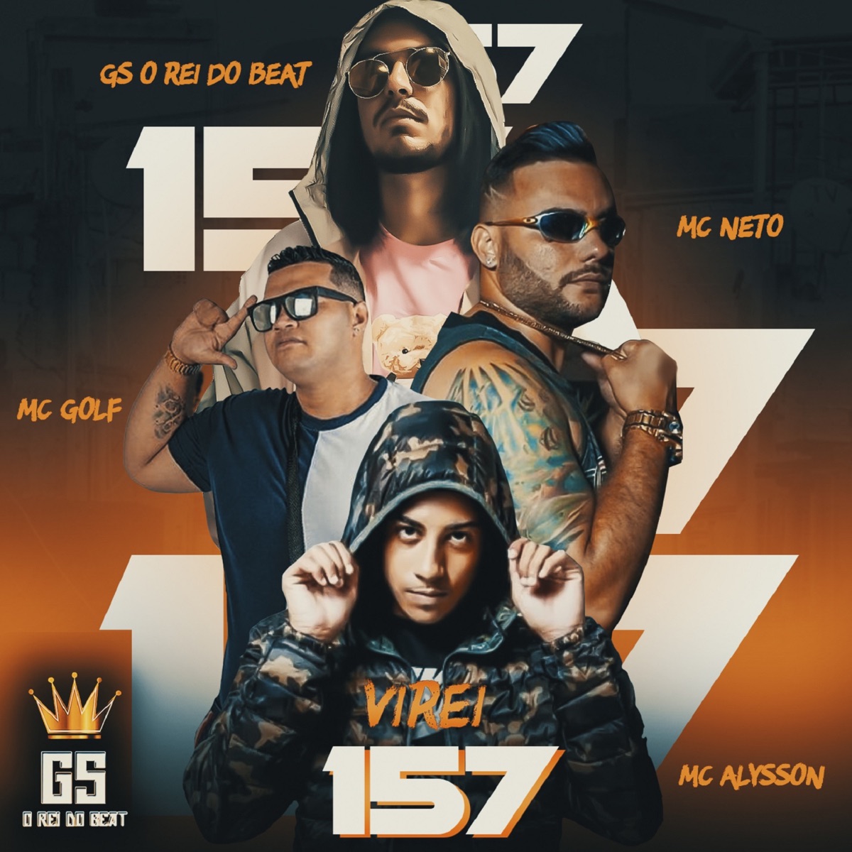 Virei 157 (Remix Brega Funk) [feat. Mc Alysson] - Single by GS O Rei do Beat, MC Golf & MC Neto album cover