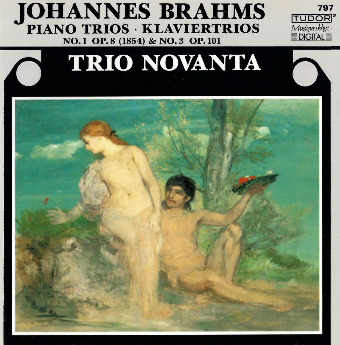 Brahms: Piano Trios Nos. 1 & 3 by Trio Novanta album cover