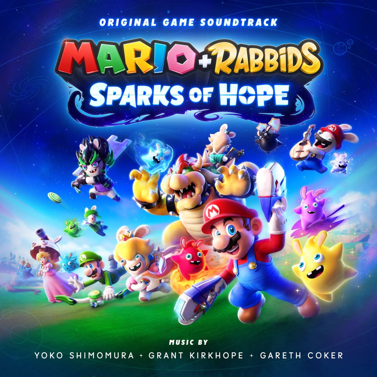 Mario + Rabbids Sparks of Hope (Original Game Soundtrack) by Yoko Shimomura, Grant Kirkhope & Gareth Coker album cover