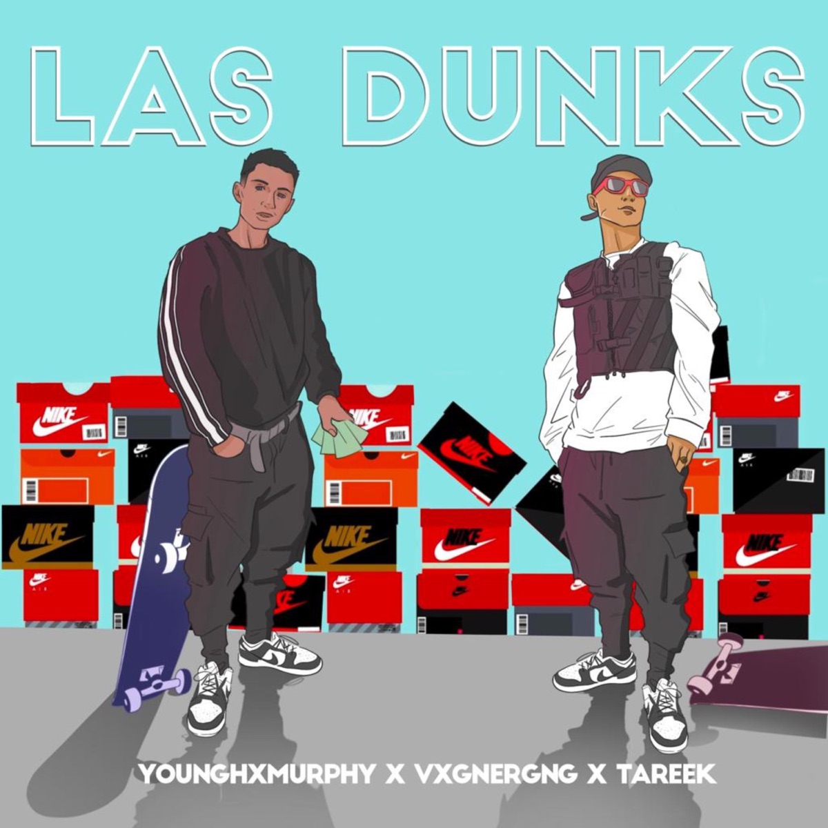Las Dunks - Single by Youngxmurphy, Vxgnergng & Tareek album cover