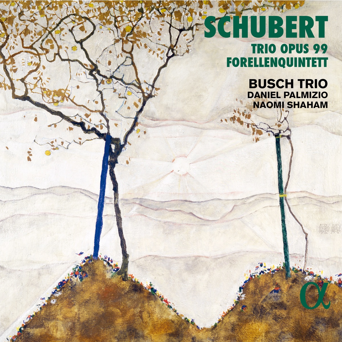 Schubert: Trio Opus 99 & Forellenquintett by Busch Trio, Daniel Palmizio & Naomi Shaham album cover