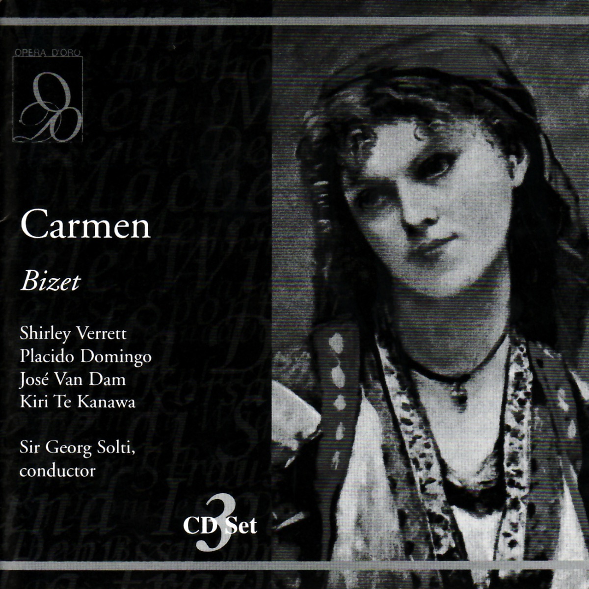 Bizet: Carmen by Dame Kiri Te Kanawa, Orchestra of the Royal Opera House & Sir Georg Solti album cover