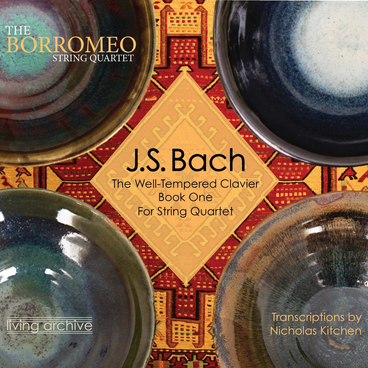 J. S. Bach The Well-Tempered Clavier Book One for String Quartet (arr. Kitchen) by Borromeo String Quartet album cover