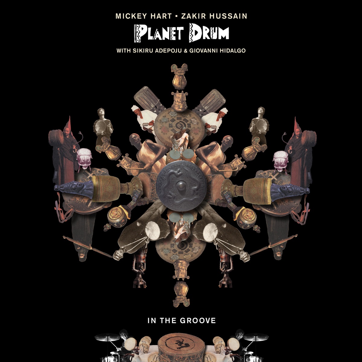 In the Groove (feat. Sikiru Adepoju & Giovanni Hidalgo) by Mickey Hart, Zakir Hussain & Planet Drum album cover