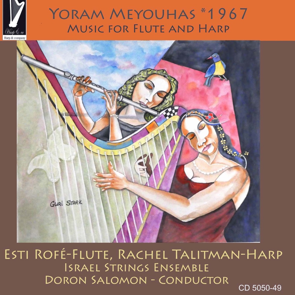Yoram Meyouhas Music for Flute and Harp by Esti Rofé, Rachel Talitman, Doron Salomon & Israel Strings Ensemble album cover