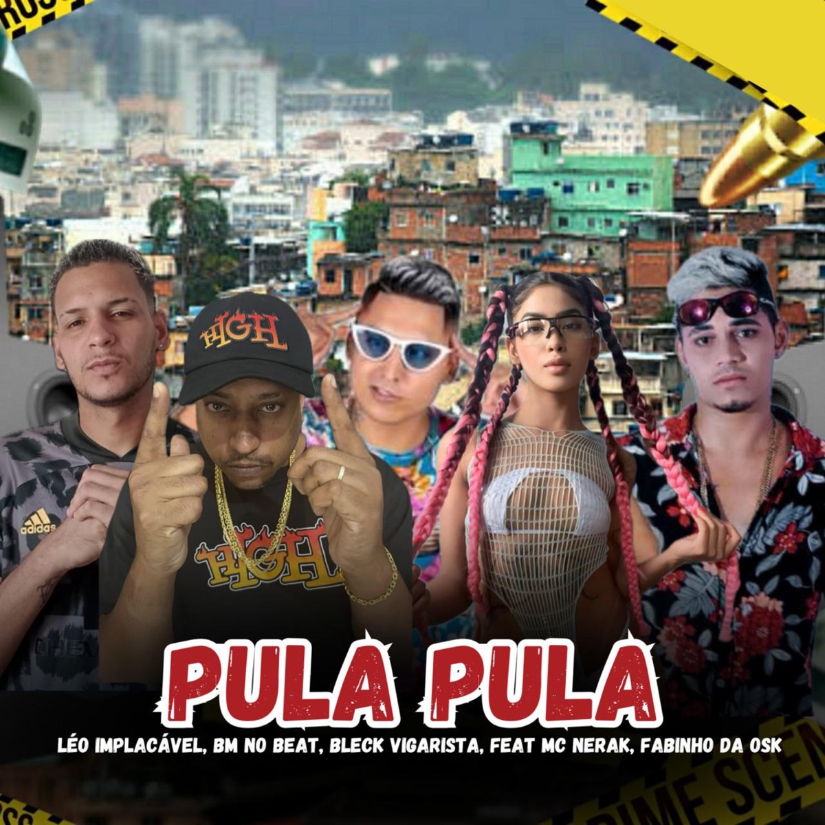 Pula Pula (feat. MC Nerak & MC Fabinho da Osk) - Single by Léo Implacável, BM NO BEAT & mc bleck vigarista album cover