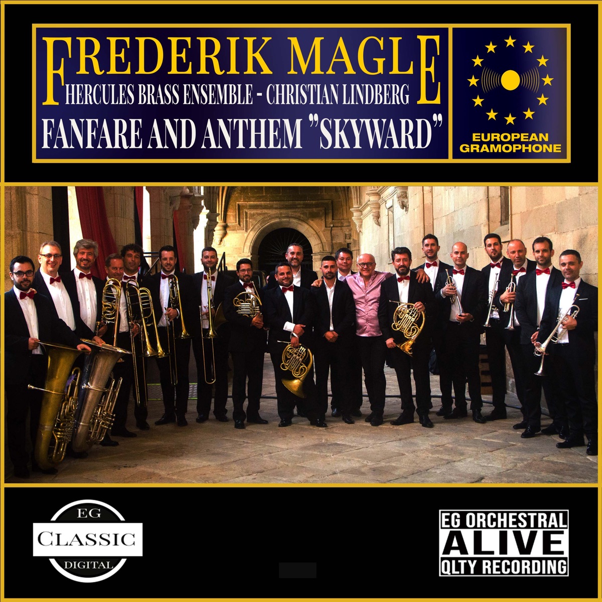 Magle: Skyward - Fanfare and Anthem - EP by Christian Lindberg, Hercules Brass Ensemble & Frederik Magle album cover