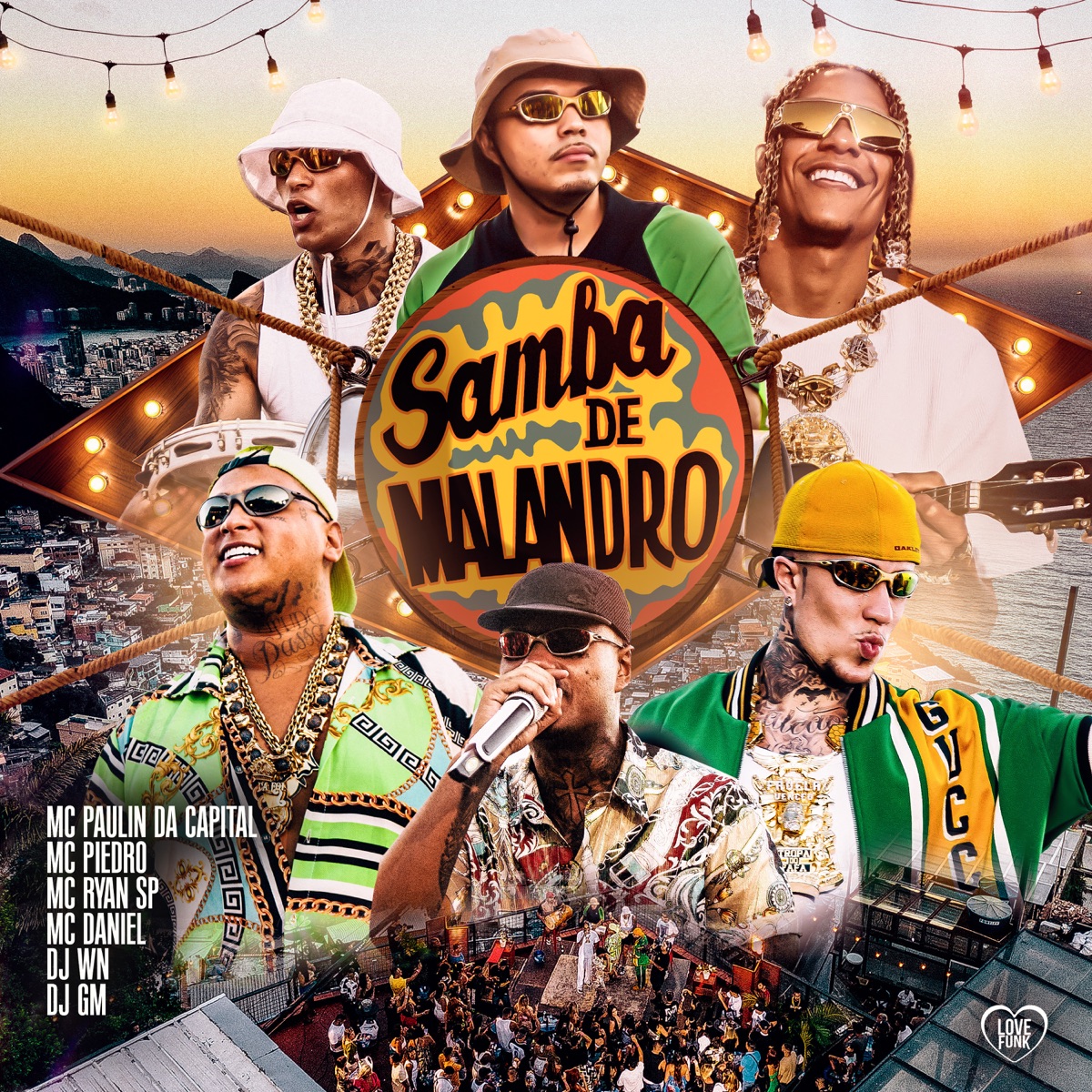 Samba de Malandro - Single by MC Paulin da Capital, Mc Piedro, DJ GM, DJ WN, MC Ryan SP & Mc Daniel album cover