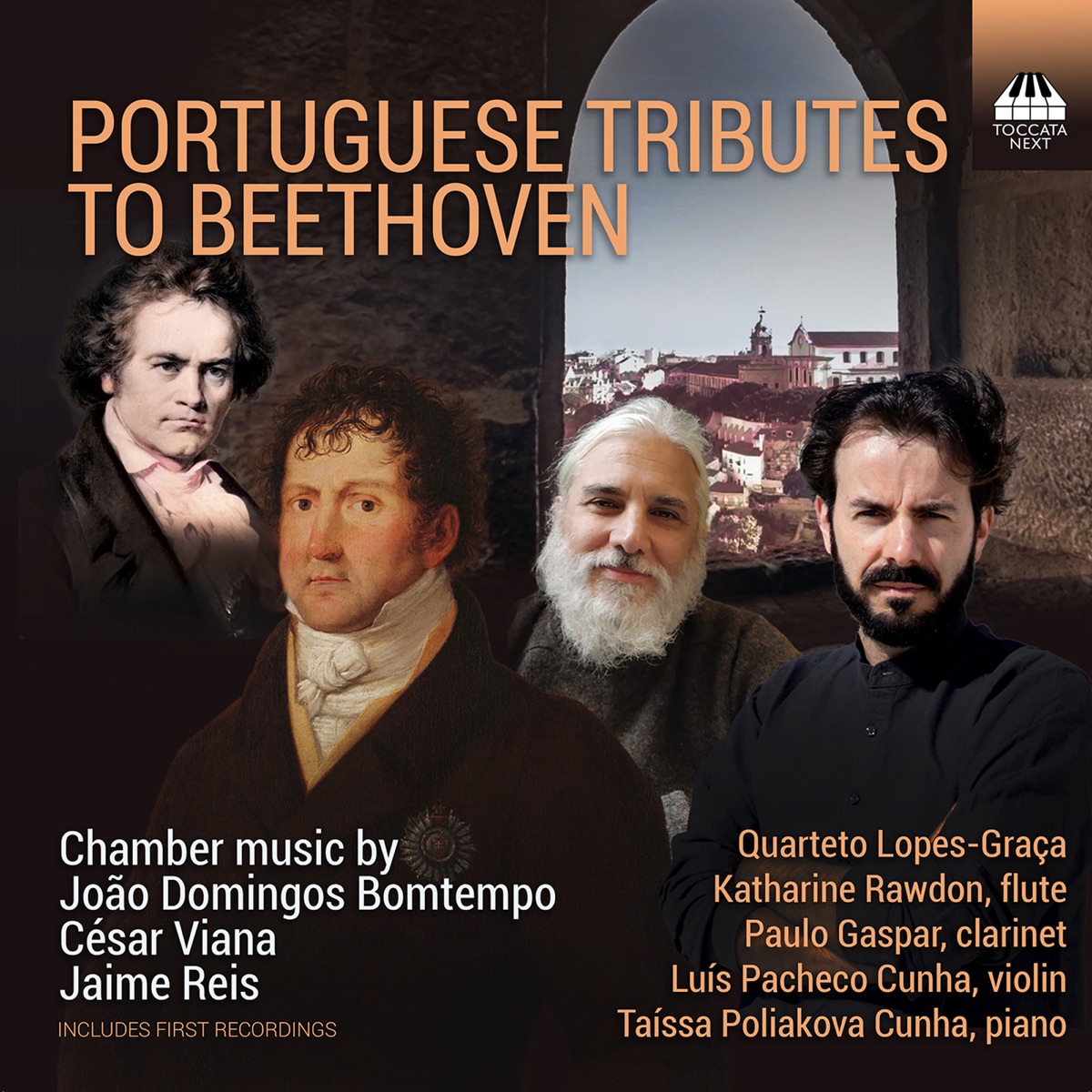 Portuguese Tributes to Beethoven by Taíssa Poliakova Cunha & Quarteto Lopes-Graça album cover