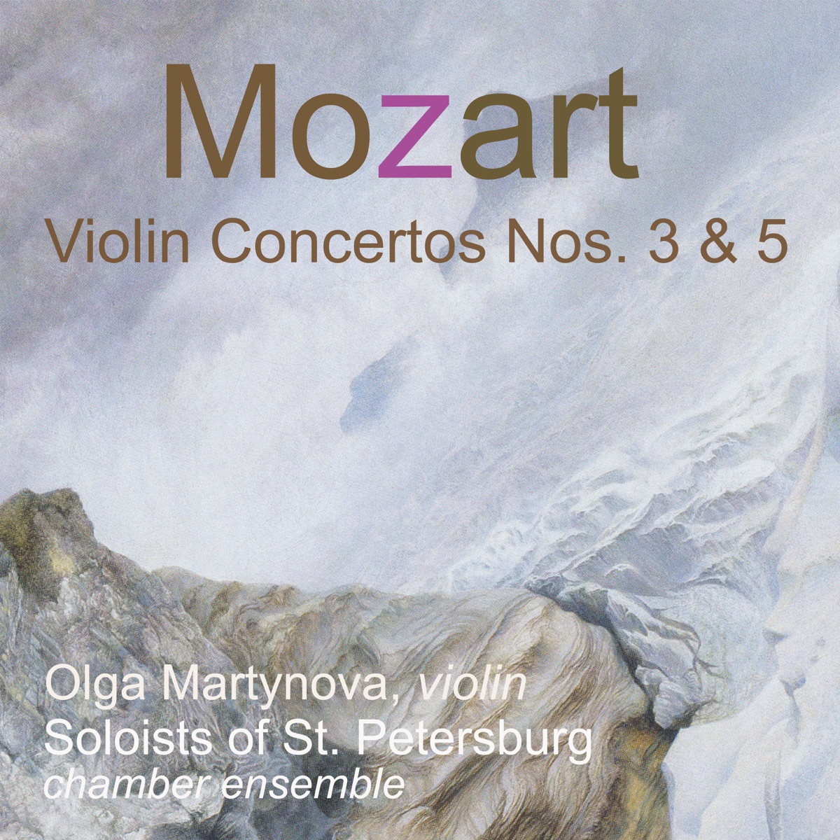 Mozart: Violin Concertos Nos. 3 & 5 by Soloists of St. Petersburg Chamber Ensemble & Olga Martynova album cover
