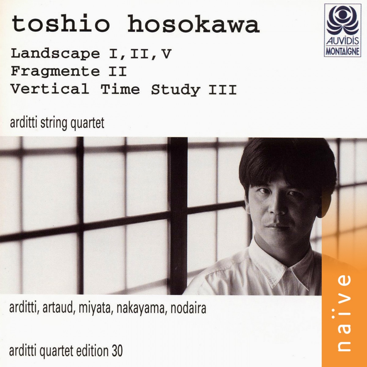 Toshio Hosokawa: Landscapes I, II & V, Fragmente II, Vertical Time Study III by Pierre-Yves Artaud, Irvine Arditti & Ichiro Nadaira album cover