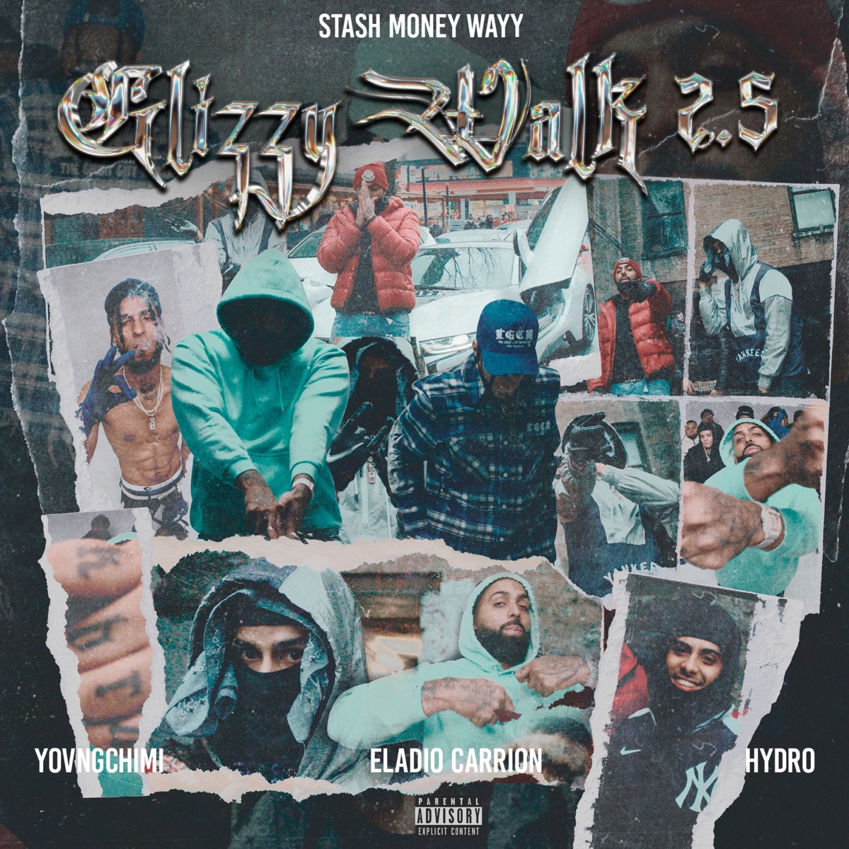 Glizzy Walk 2.5 - Single by YOVNGCHIMI, Eladio Carrión & Hydro album cover