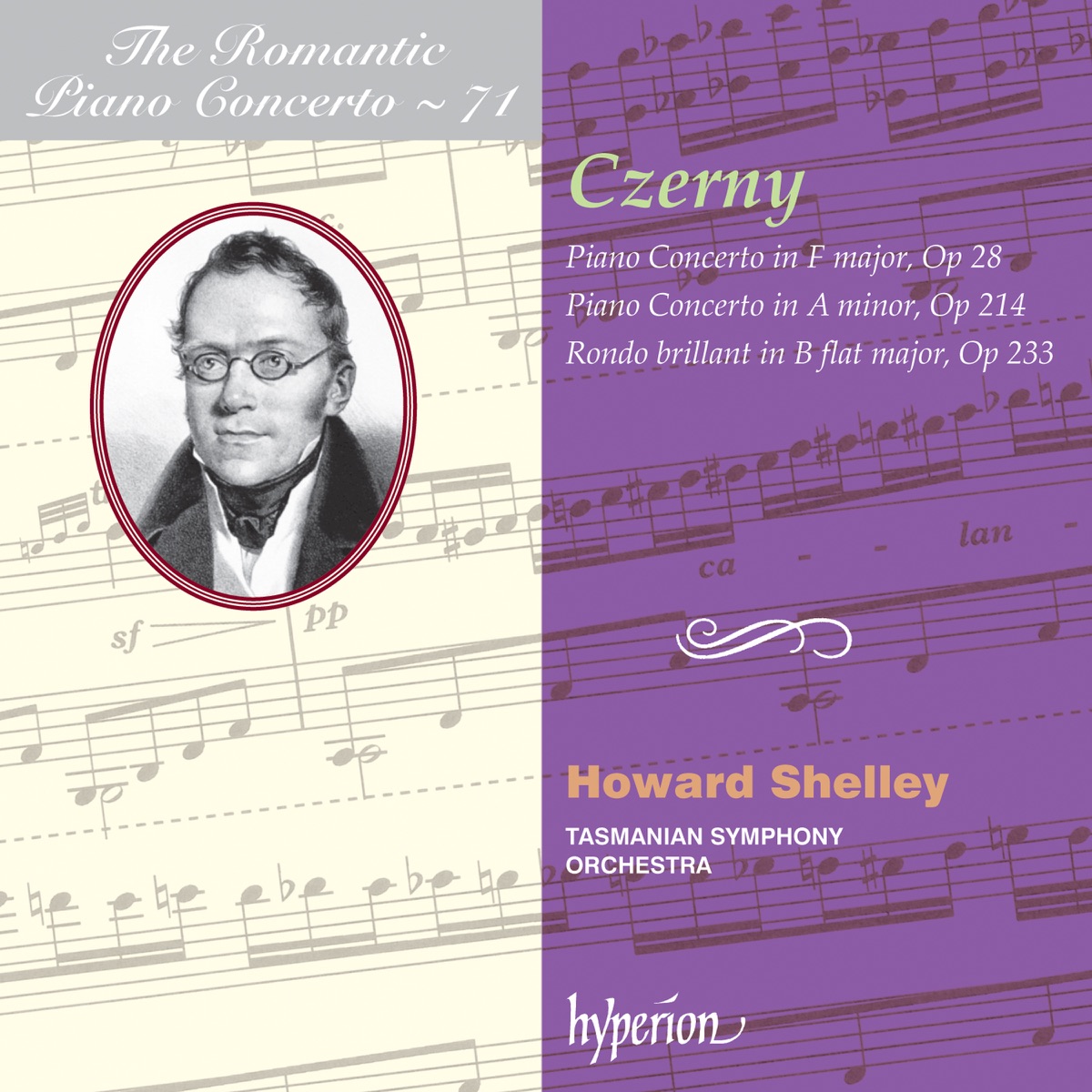 Czerny: Piano Concertos by Howard Shelley & Tasmanian Symphony Orchestra album cover