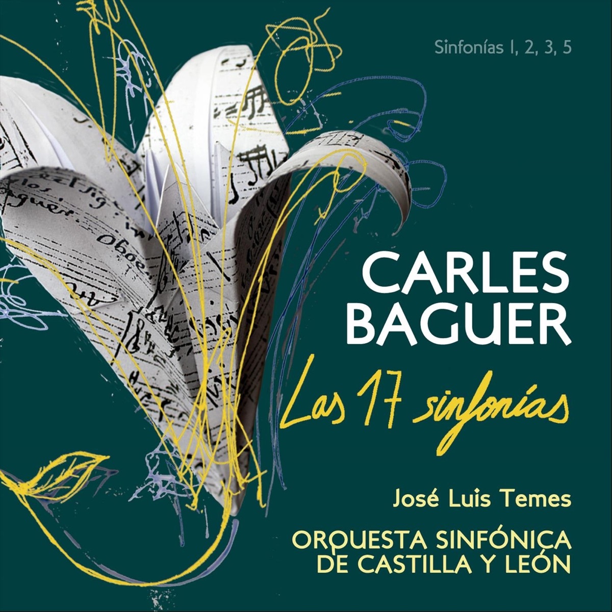 Carlos Baguer: Las 17 Sinfonías. Sinfonías 1, 2, 3, 5 by Orquesta Sinfónica de Castilla y León & José Luis Temes album cover