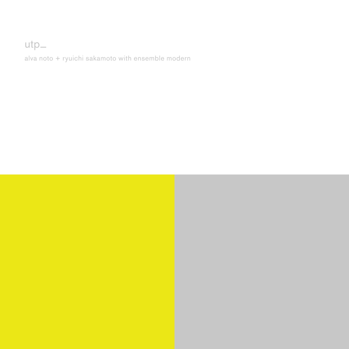 Utp_ (Remaster) by Alva Noto, Ryuichi Sakamoto & Ensemble Modern album cover