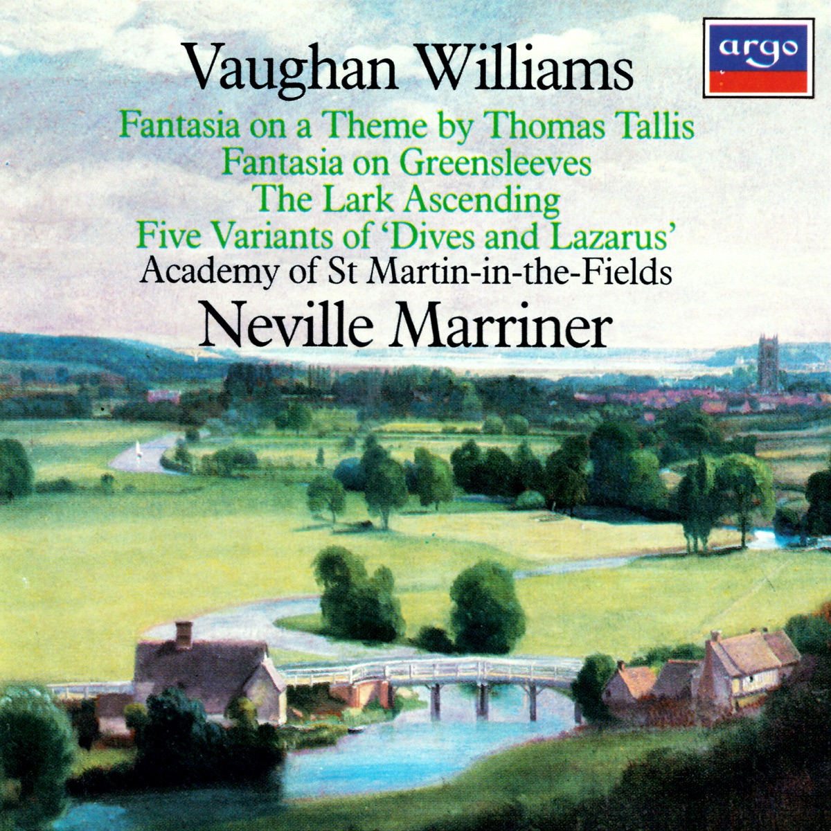 Vaughan Williams: Tallis Fantasia, Fantasia on Greensleeves & The Lark Ascending by Academy of St Martin in the Fields & Sir Neville Marriner album cover