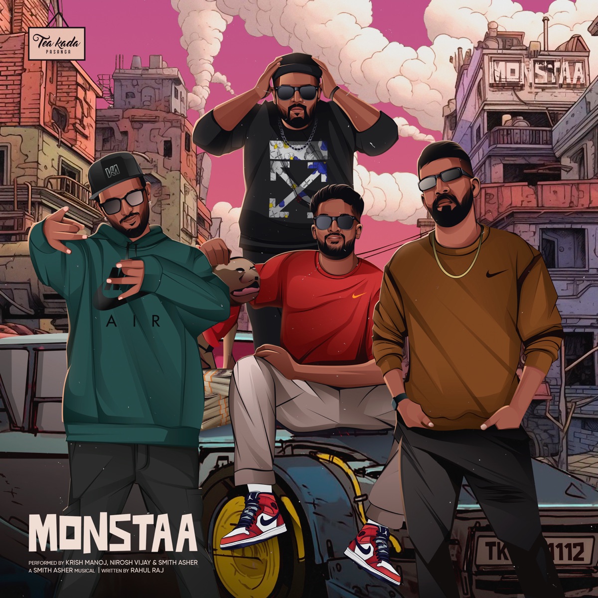 Monstaa - Single by Krish Manoj, Nirosh Vijay & Smith Asher album cover