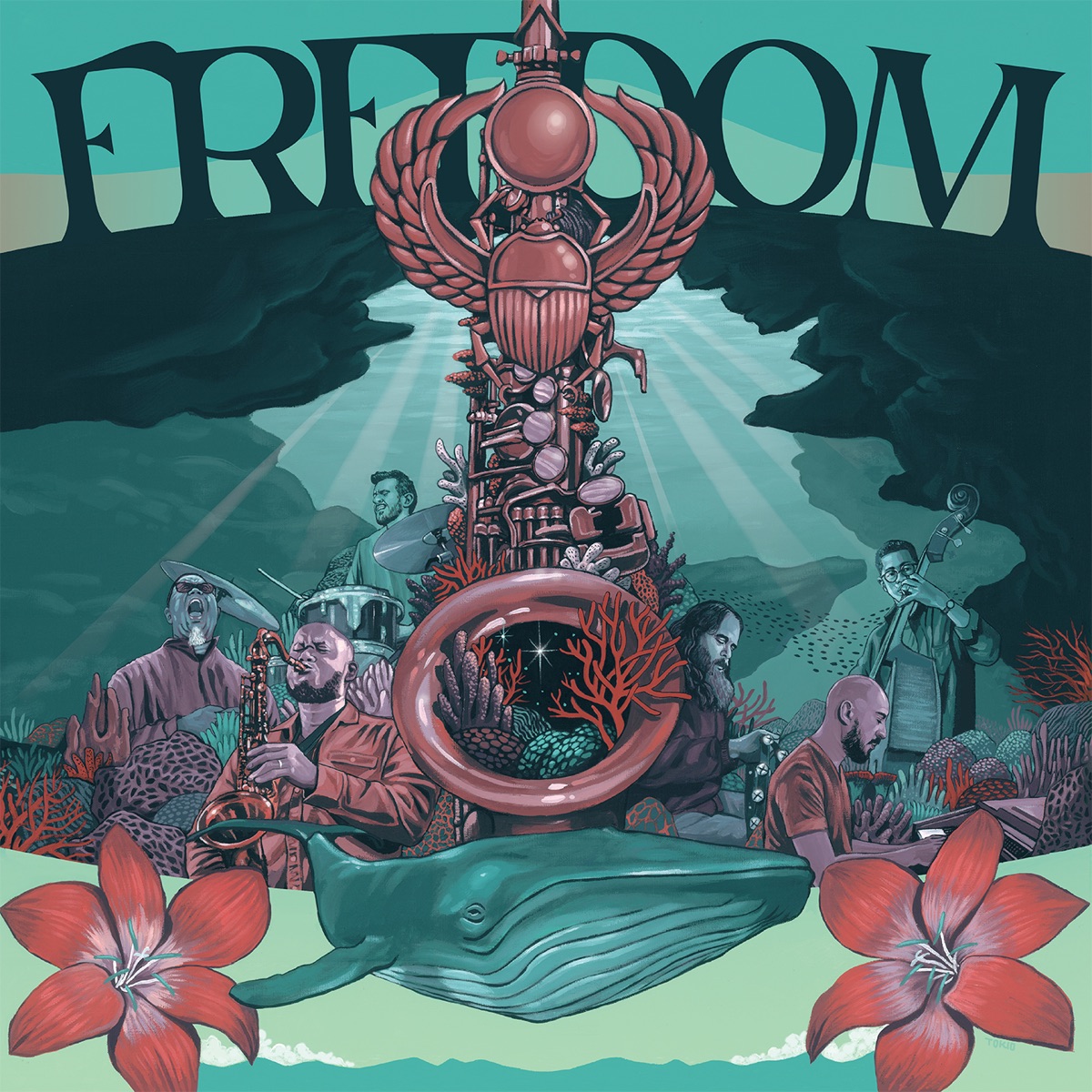 Freedom - Celebrating the Music of Pharoah Sanders by Mark de Clive-Lowe album cover