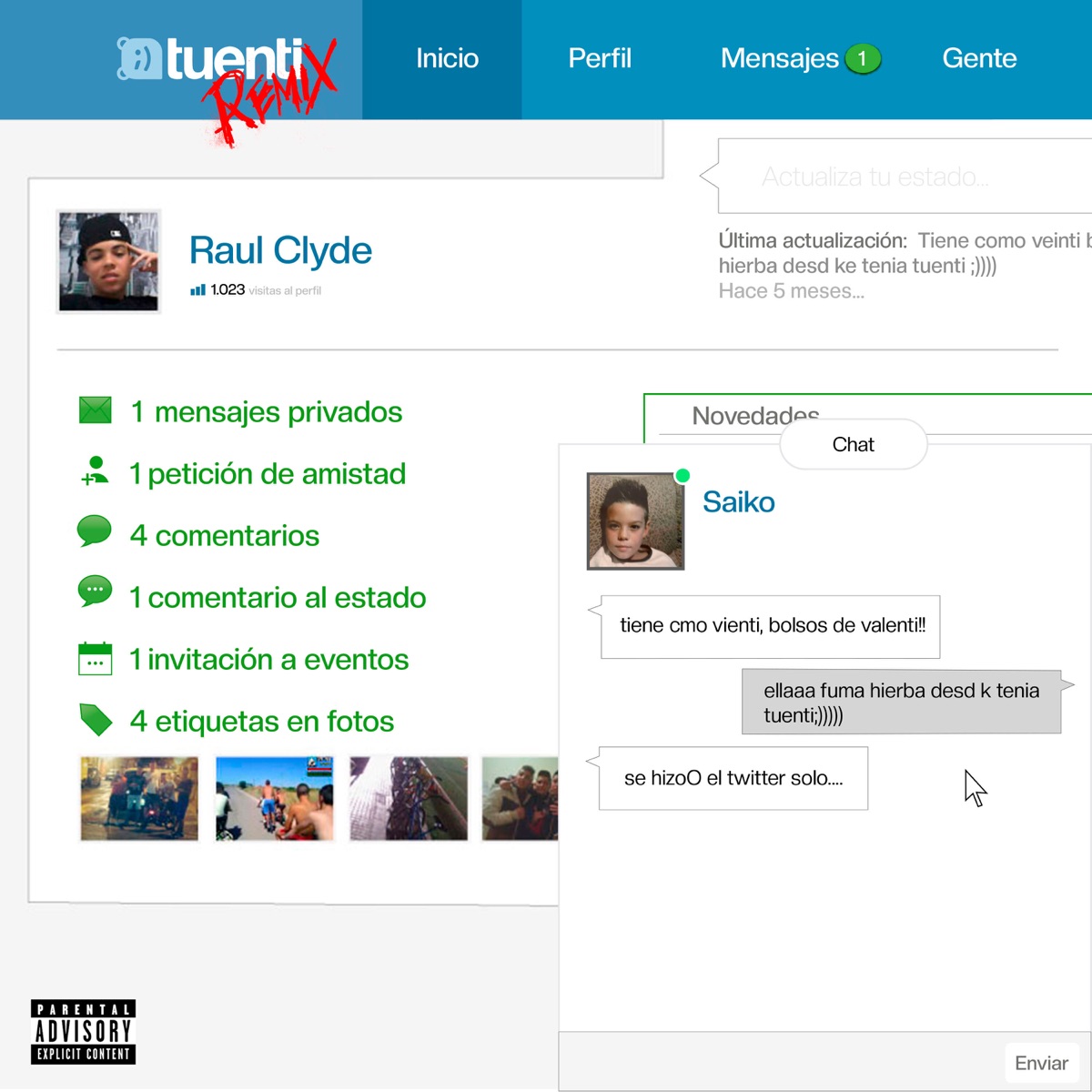 Tuenti (Remix) - Single by Raul Clyde & SAIKO album cover