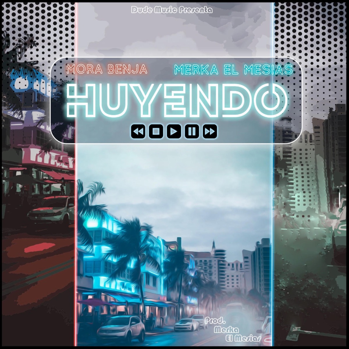 HUYENDO (feat. Merka El Mesias) - Single by Mora Benja album cover