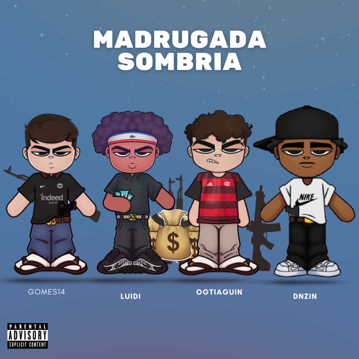 Madrugada Sombria (feat. OG Tiaguin, vzluidi & Dnzin) - Single by Gomes14 album cover
