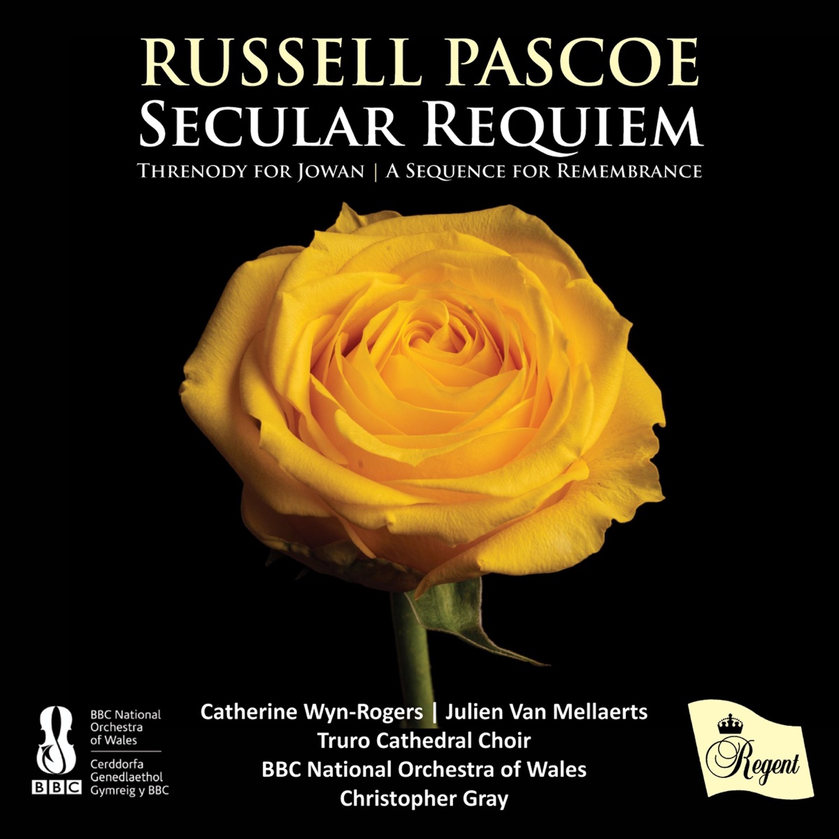 Secular Requiem by Truro Cathedral Choir, BBC National Orchestra of Wales, Catherine Wyn-Rogers, Julien Van Mellaerts & Christopher Gray album cover