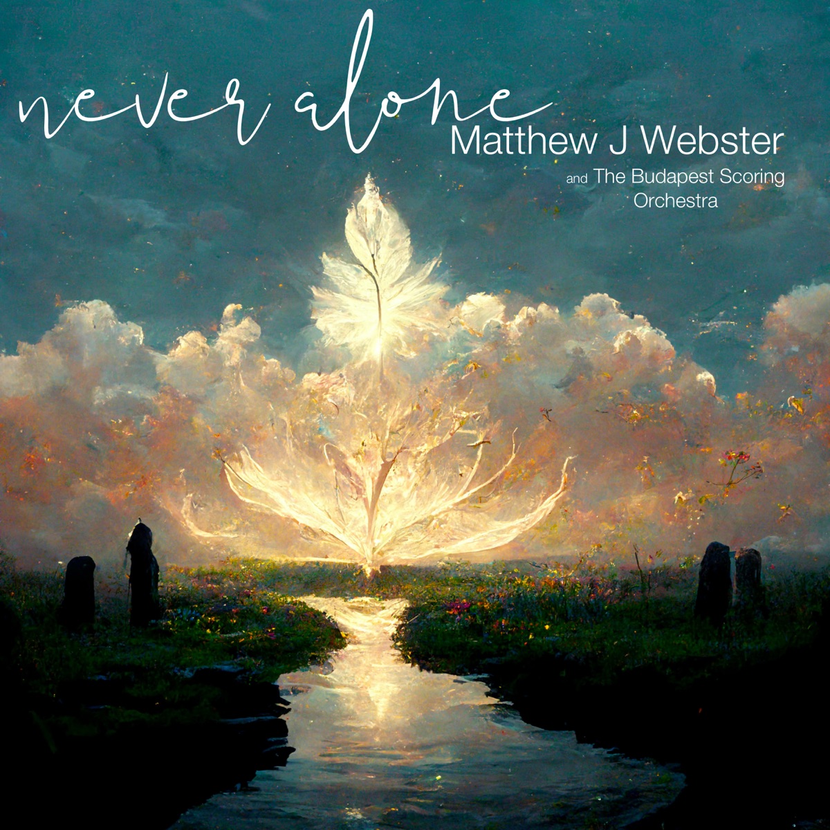 Never Alone - Single by Matthew J Webster & Budapest Scoring Orchestra album cover