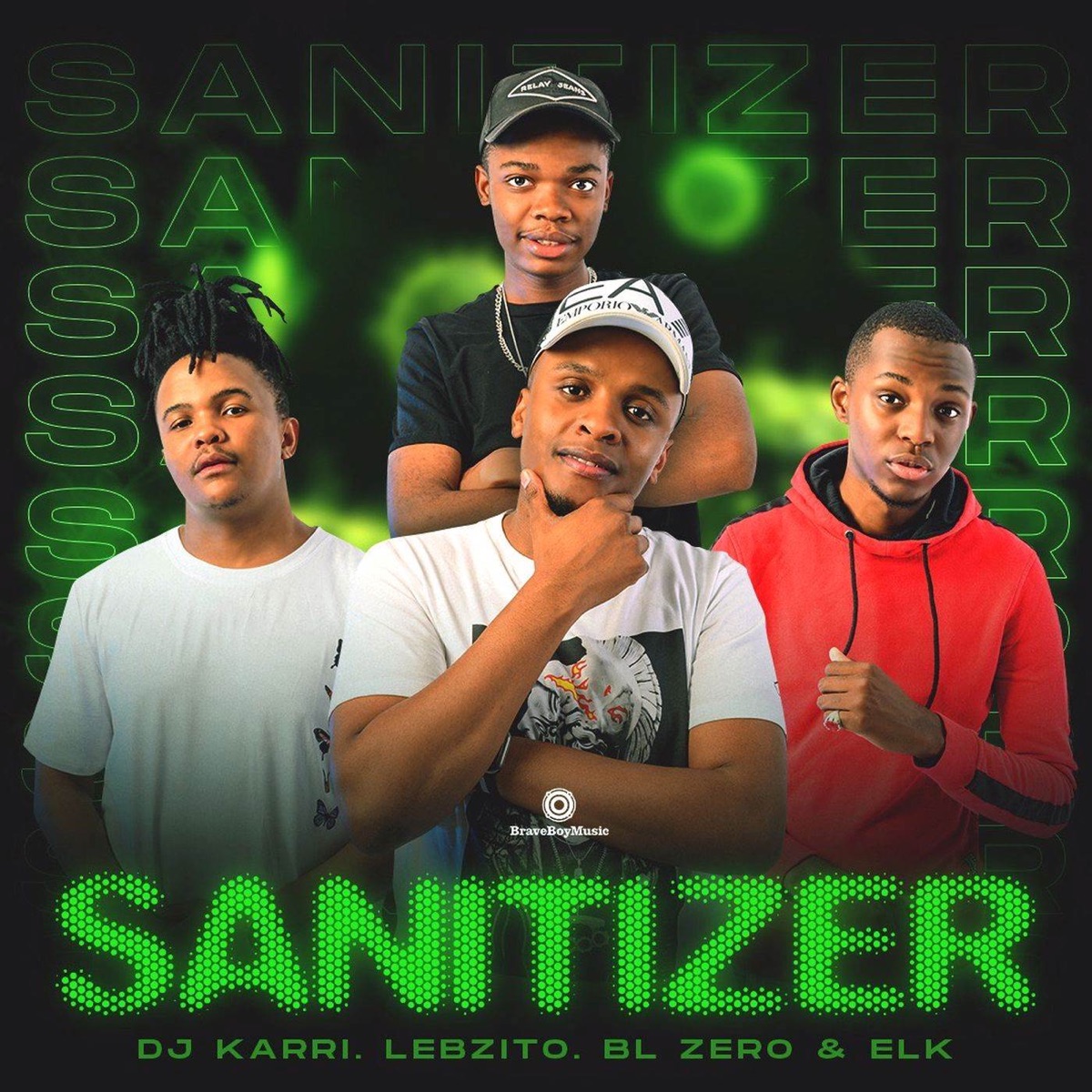 Sanitizer (feat. Lebzito, BL Zero & ELK) - Single by Dj Karri album cover