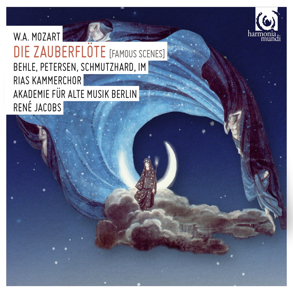 Mozart: Die Zauberflöte ((The Magic Flute): Famous Scenes by Akademie für Alte Musik Berlin, René Jacobs, RIAS Kammerchor, Marlis Petersen, Sunhae Im, Daniel Behle & Daniel Schmutzhard album cover