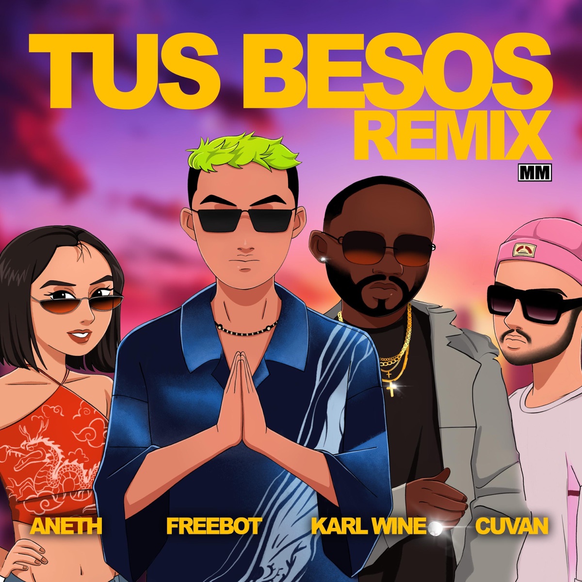 Tus Besos (feat. Cuvan & Aneth) [Remix] - Single by Karl Wine & Freebot album cover