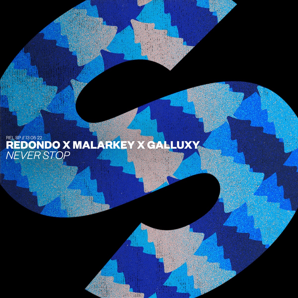 Never Stop - Single by Redondo, Malarkey & Galluxy album cover