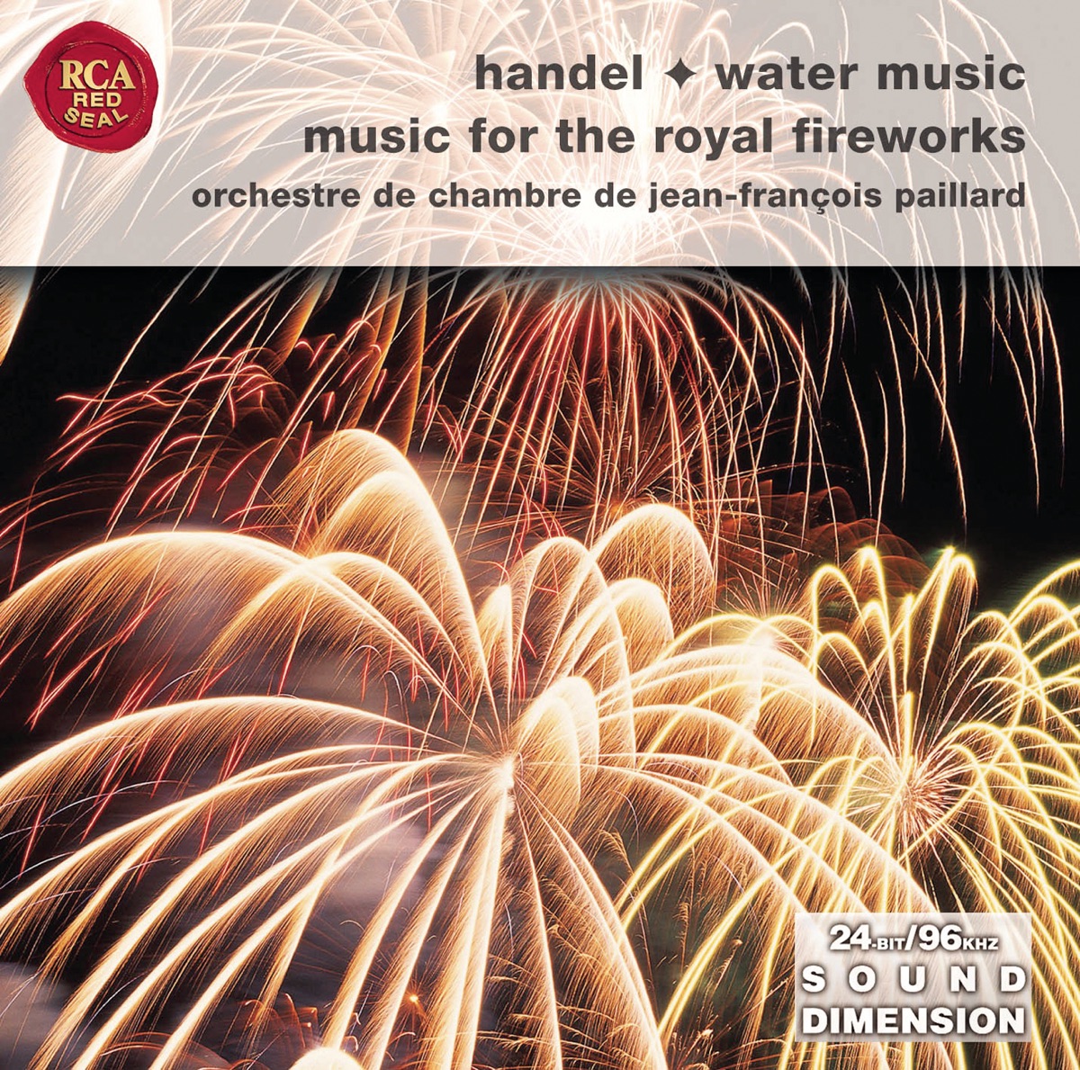 Handel: Water Music Suites; Music For The Royal Fireworks by Jean-François Paillard & Orchestre de Chambre Jean-François Paillard album cover
