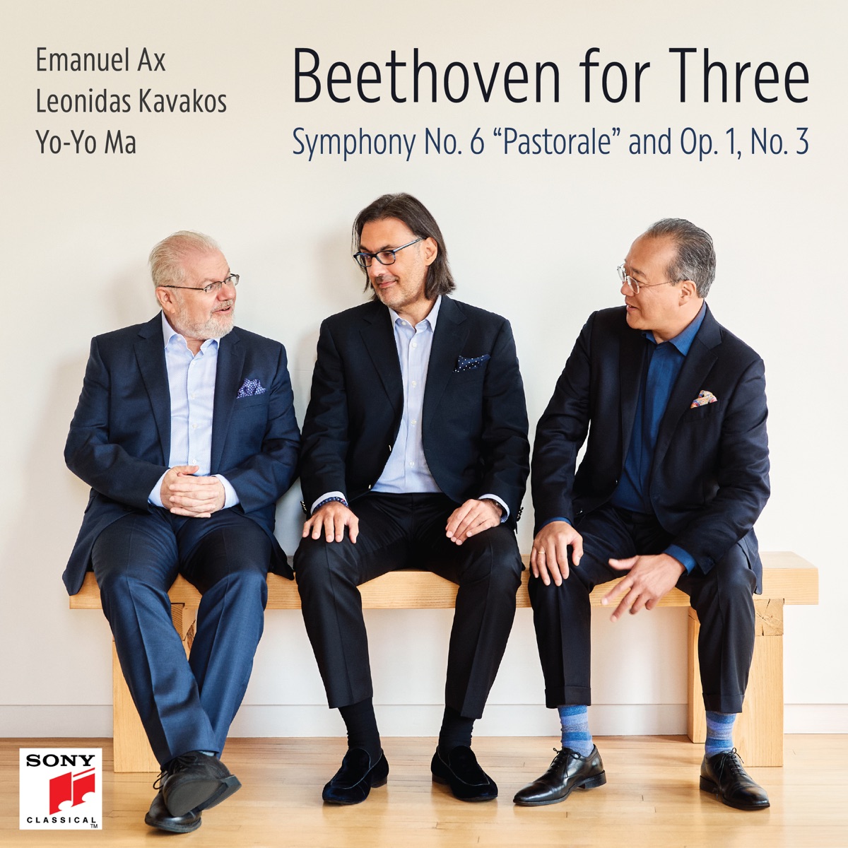 Beethoven for Three: Symphony No. 6 "Pastorale" and Op. 1 No. 3 by Yo-Yo Ma, Emanuel Ax & Leonidas Kavakos album cover