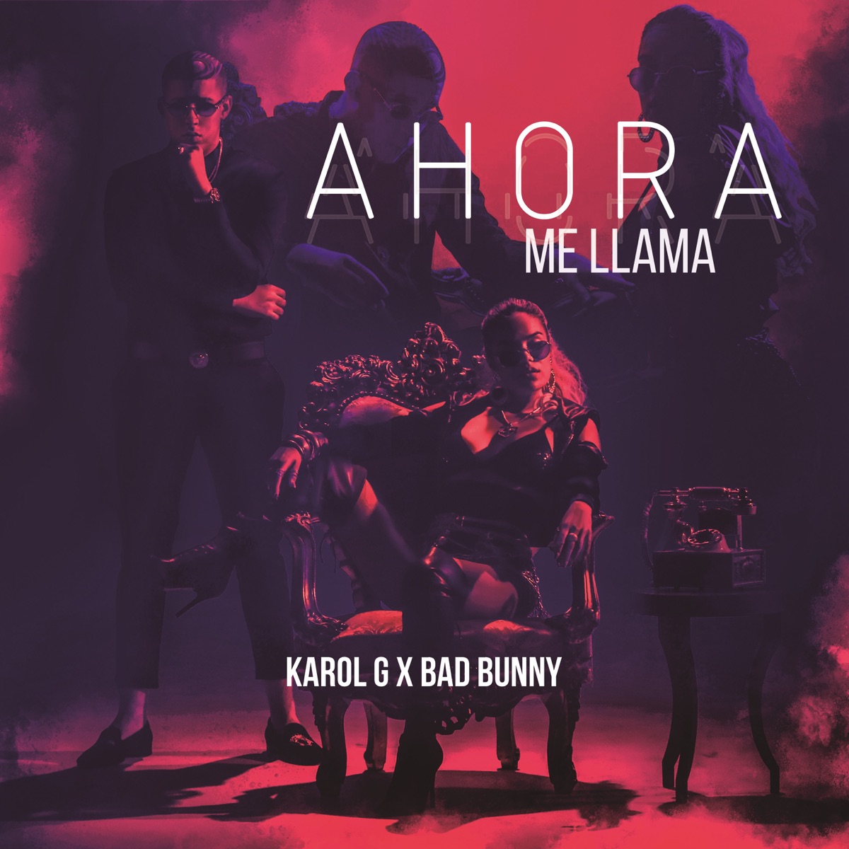 Ahora Me Llama - Single by KAROL G & Bad Bunny album cover artwork