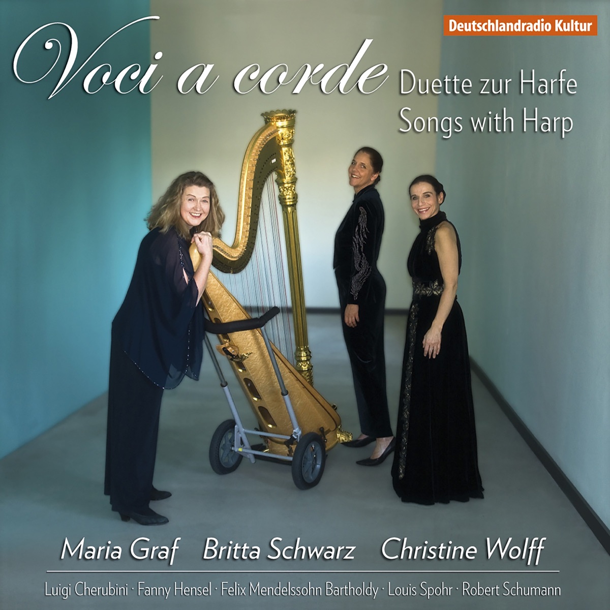 Voci a Corde - Duette Zur Harfe (Songs with Harp) by Maria Graf, Christine Wolff & Britta Schwarz album cover