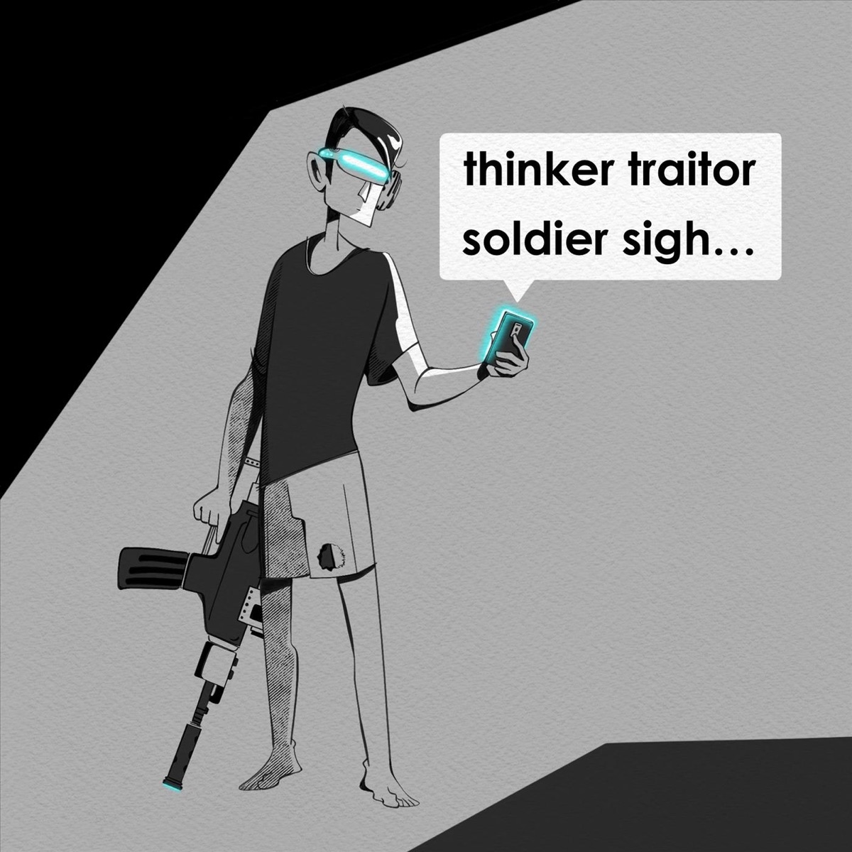 Thinker Traitor Soldier Sigh - Single by Gandhaar Amin album cover