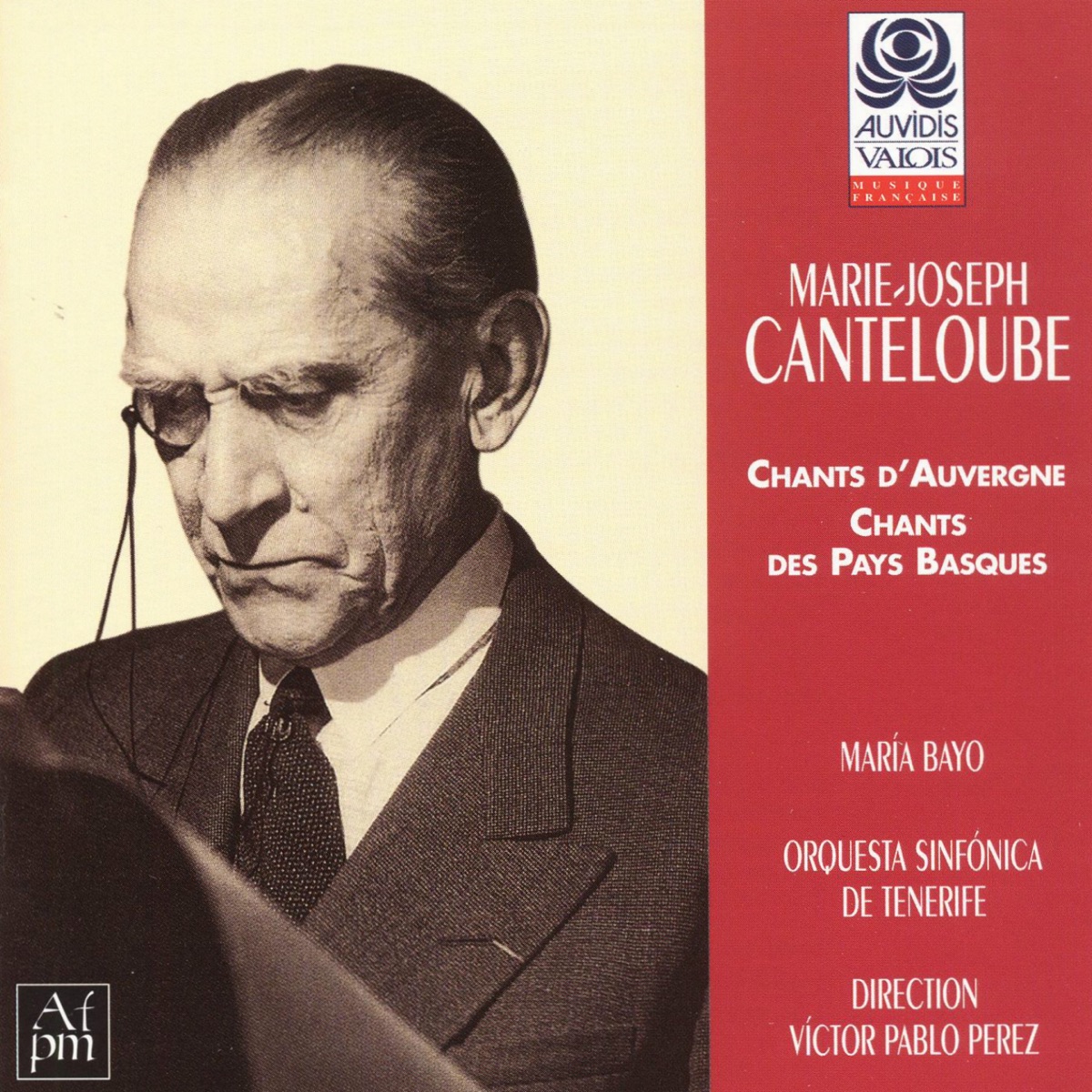 Marie-Joseph Canteloube: Chants d'Auvergne et chants des Pays Basques by María Bayo, Víctor Pablo Pérez & Orquesta Sinfónica de Tenerife album cover
