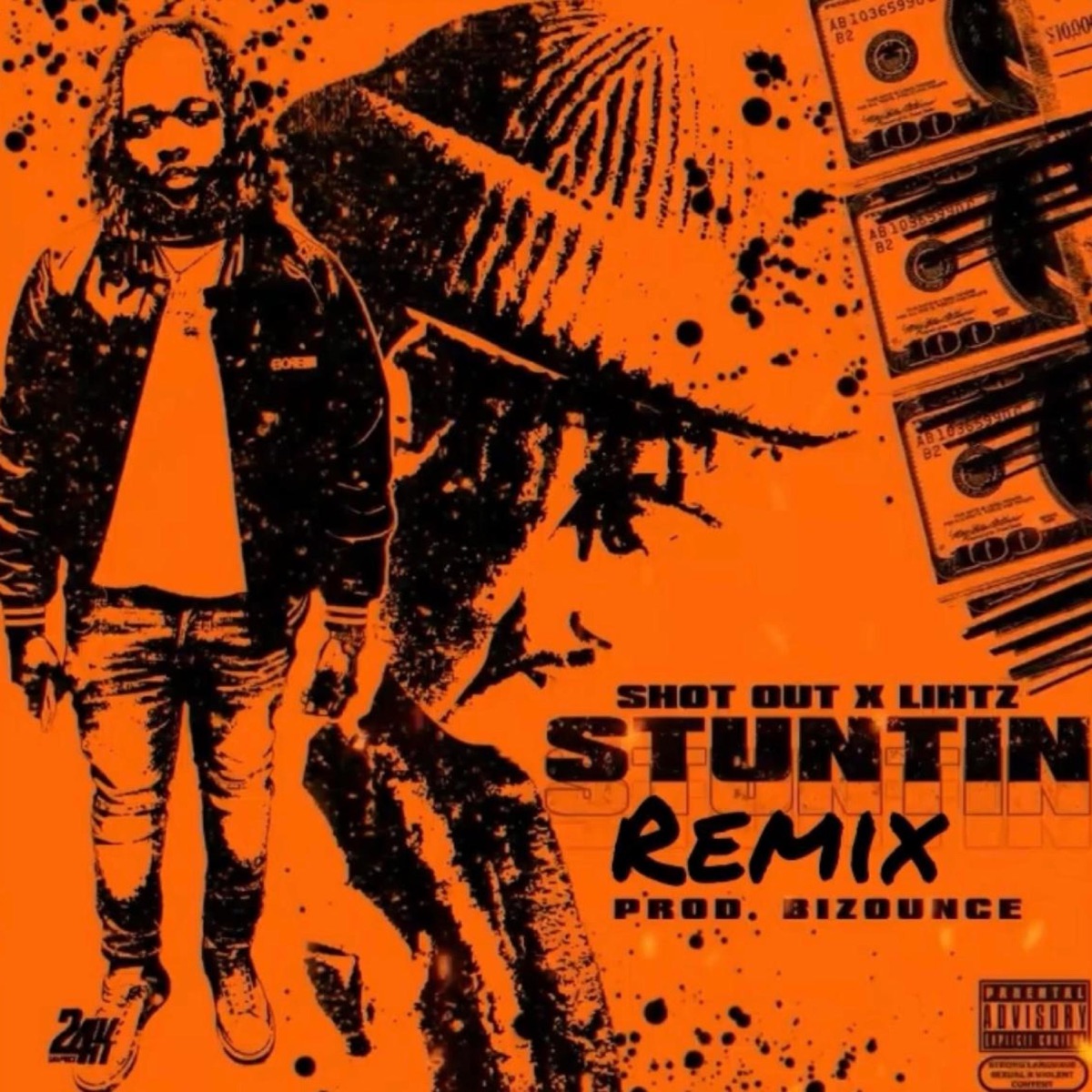 Stuntin (feat. Lihtz) [remix] - Single by shotout10st album cover