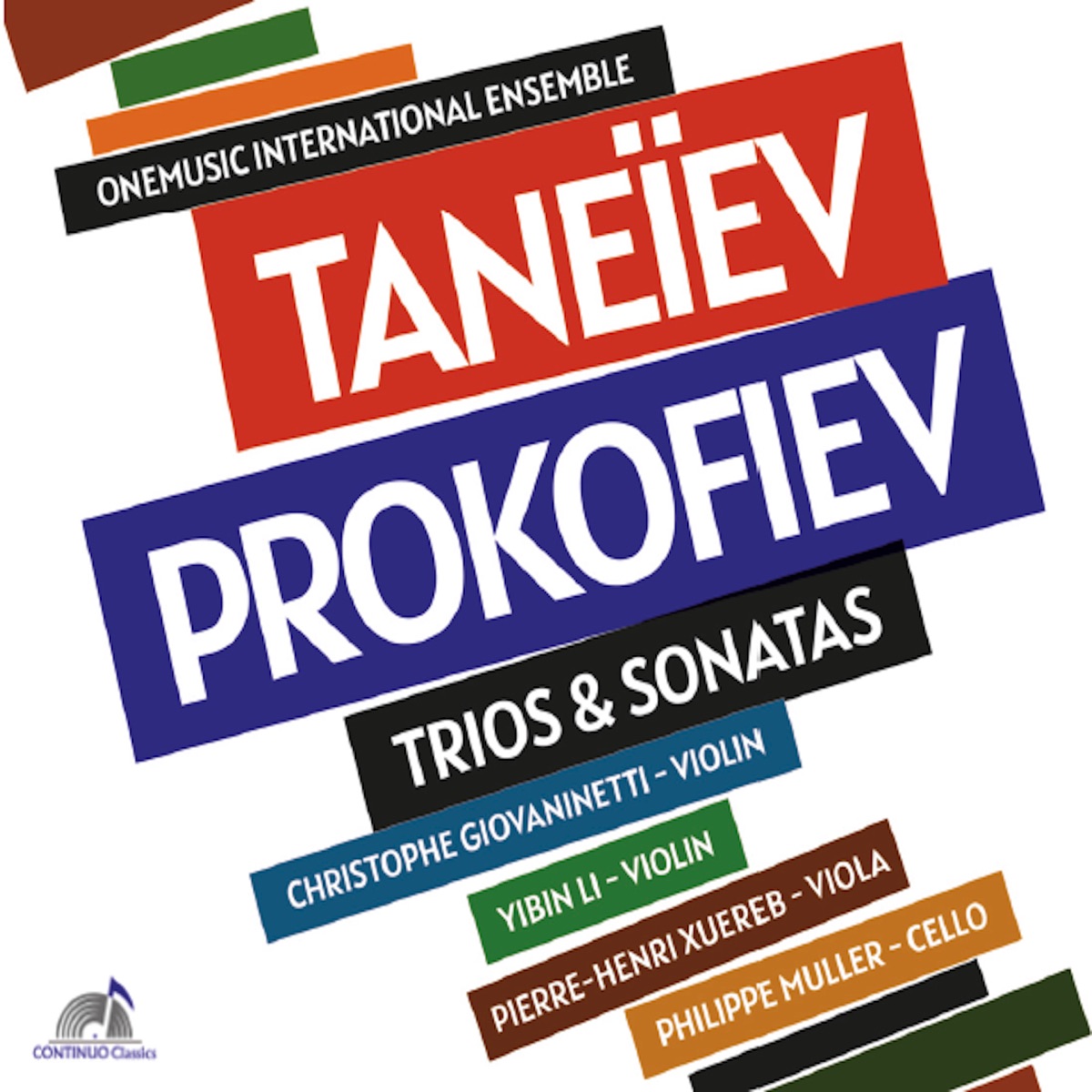 Taneyev - Prokofiev (Trios & Sonatas) by Philippe Muller, Christophe Giovaninetti, Pierre-Henri Xuereb & Yibin Li album cover