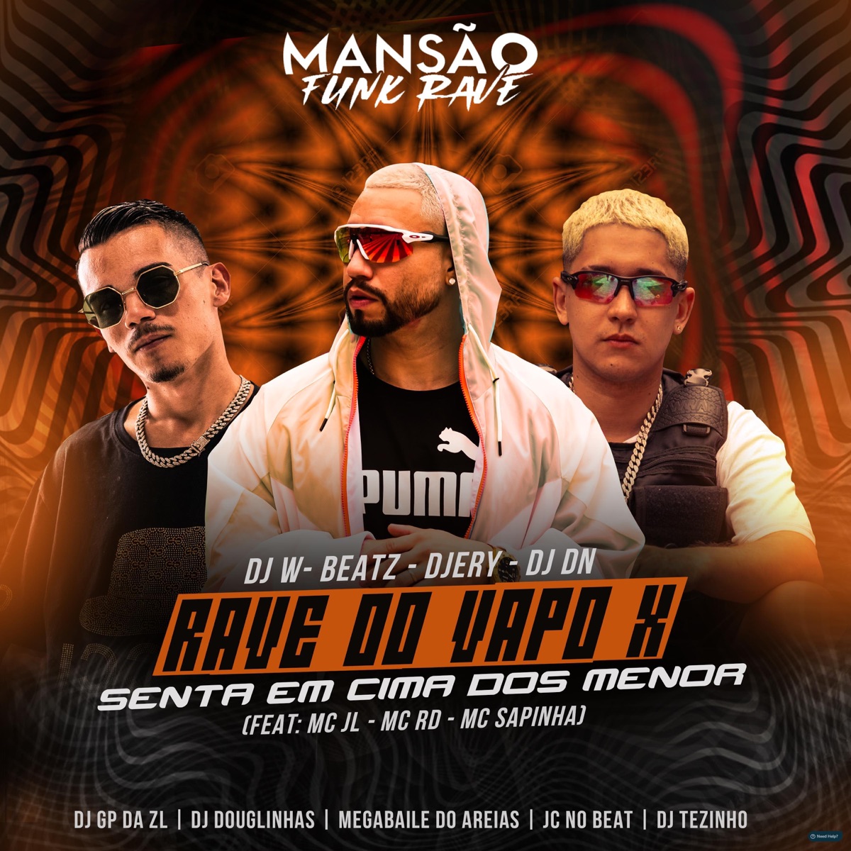 Rave do Vapo X Senta em Cima dos Menor (Mansão Funk Rave) [feat. Mc Rd, Mc Sapinha, DJ Tezinho, Megabaile do Areias, GP DA ZL, JC no beat, DJ Douglinhas, mc jl & MANSÃO FUNK] - Single by Dj W-Beatz, DJ Ery & DJ DN album cover