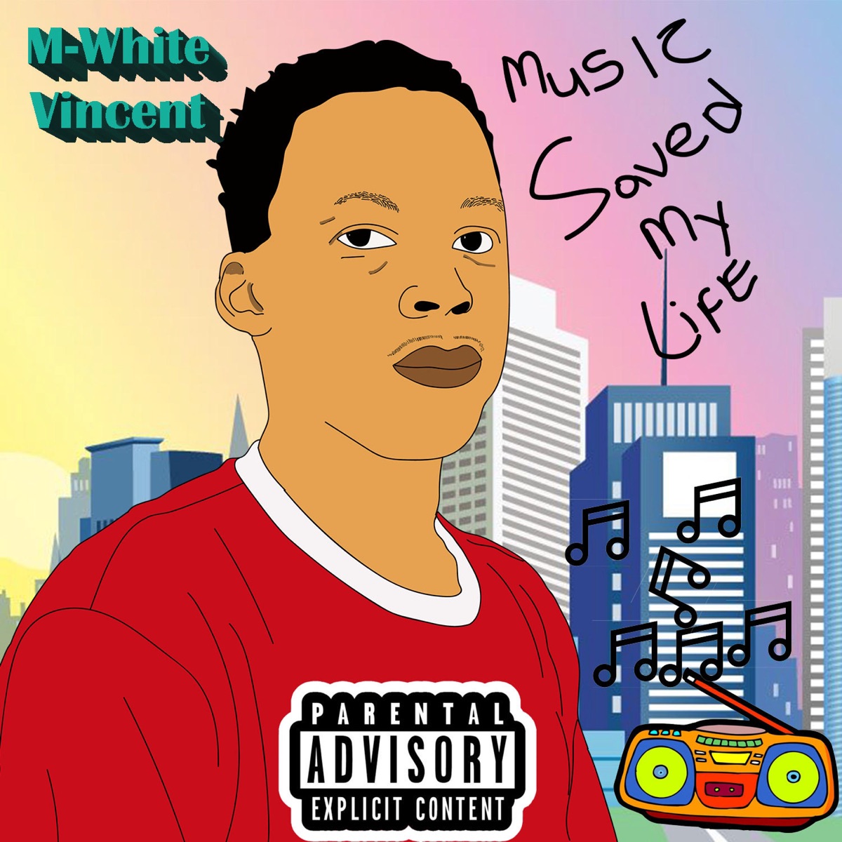 Mu$ic $aved My Life - EP by M-White Vincent album cover