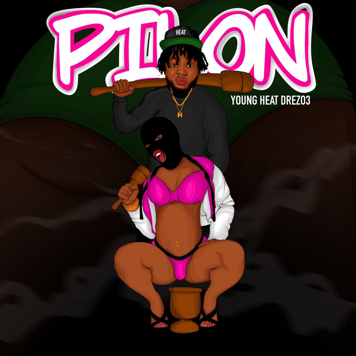 Pilon - Single by Young Heat-DreZo3 album cover