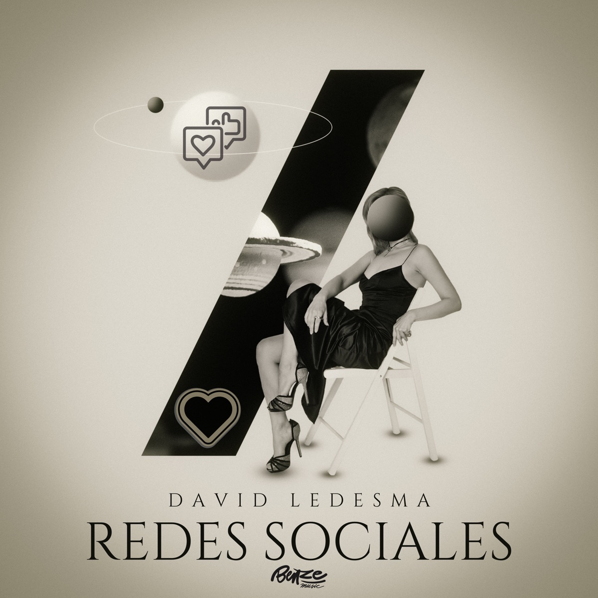 Redes Sociales - Single by David Ledesma & Benze Music album cover