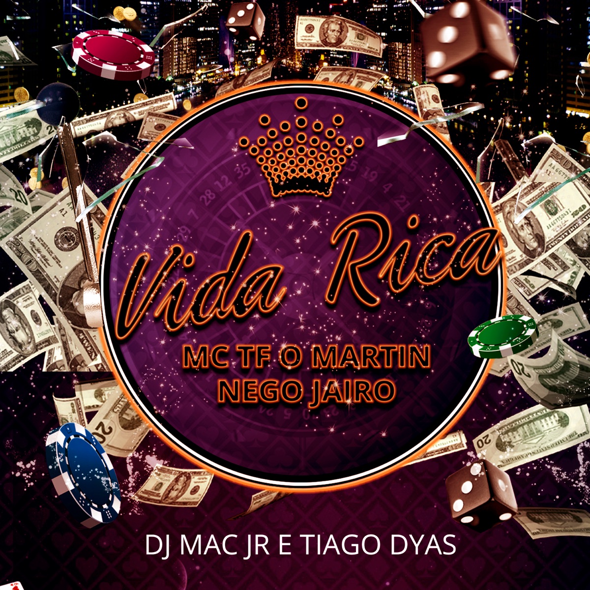 Vida Rica (feat. Dj Mac Jr) - Single by Mc Tf o Martin, NEGO JAIRO & Tiago Dyas album cover