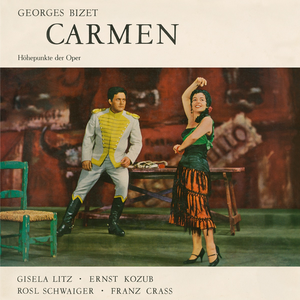 Bizet: Carmen - Highlights (Sung in German) by Rosl Schwaiger, Angela Kotthoff, Gisela Litz, Maria Graf, Ernst Kozub, Franz Crass, Badische Staatskapelle, Marcel Couraud & Badischer Staatsopernchor album cover